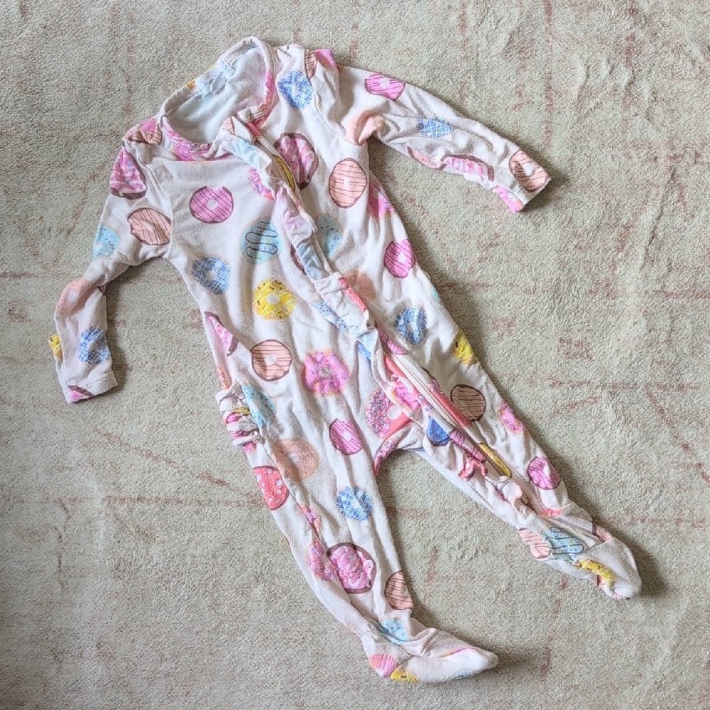 Angel Dear Bamboo Pastel Donut Footie Pajamas 3-6 Months